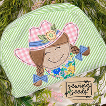 Load image into Gallery viewer, Cowgirl Applique SS - Sewing Seeds