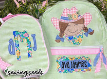 Load image into Gallery viewer, Cowgirl Applique SS - Sewing Seeds