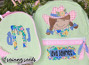 Cowgirl Applique SS - Sewing Seeds