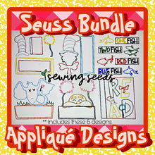 Load image into Gallery viewer, Dr Seuss Inspired Appliqué Exclusive Bundle - Sewing Seeds