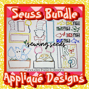 Dr Seuss Inspired Appliqué Exclusive Bundle - Sewing Seeds