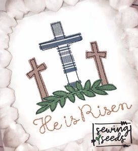 Easter 3 Crosses Applique SS - Sewing Seeds