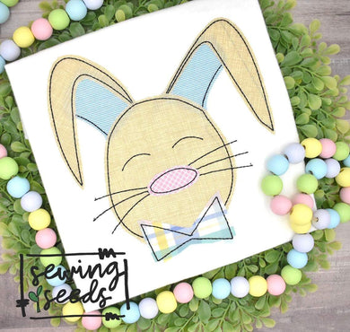 Easter Bunny Boy Applique SS - Sewing Seeds