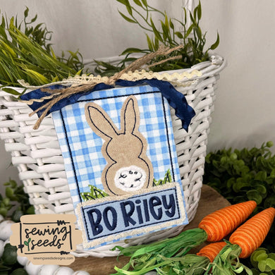 Easter Bunny BOY Name Tag SS - Sewing Seeds