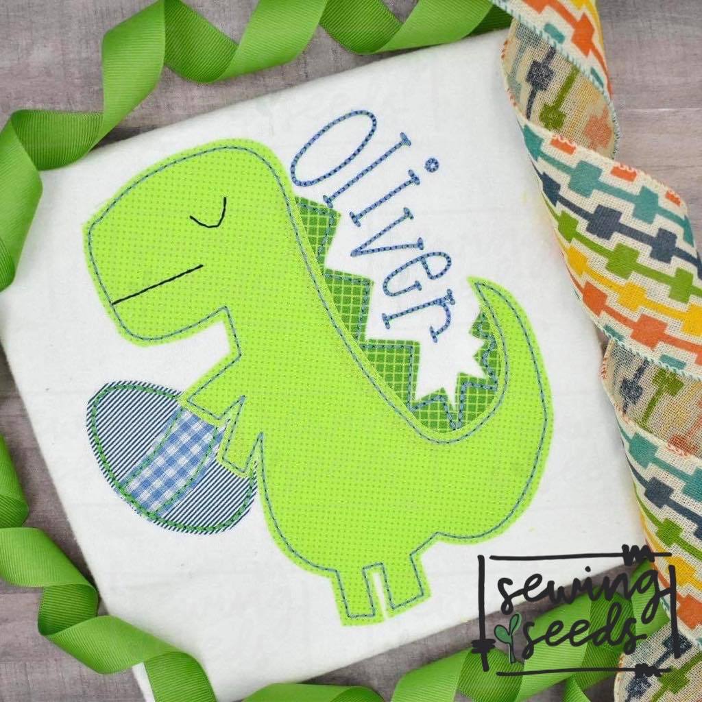 Easter Dino Applique SS - Sewing Seeds