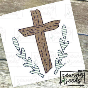 Easter Wooden Cross Applique SS - Sewing Seeds