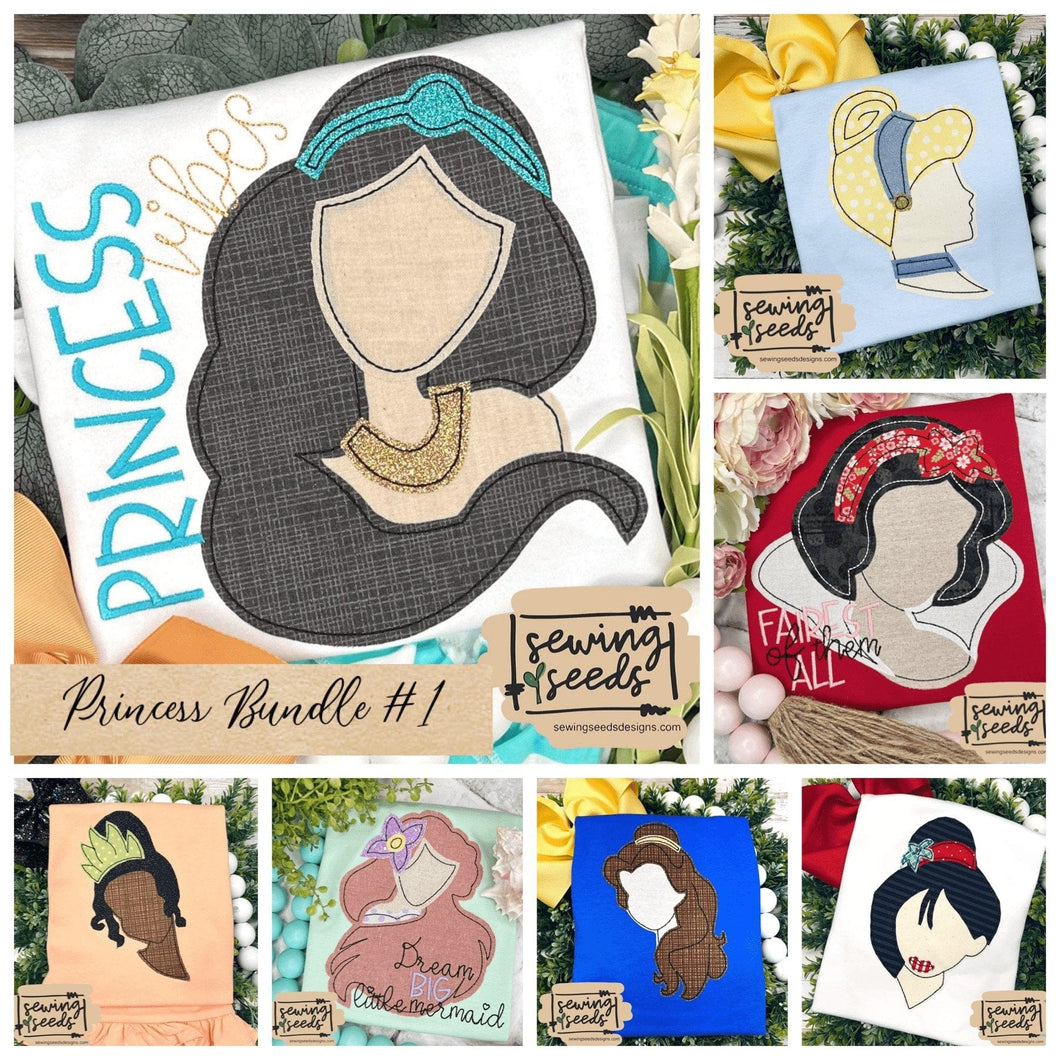 Exclusive Applique PRINCESS Bundle #1 - Sewing Seeds