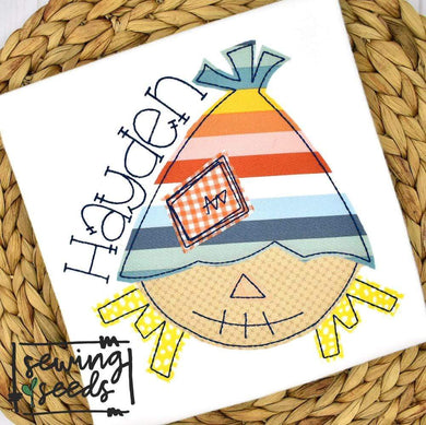 Fall Scarecrow Applique SS - Sewing Seeds