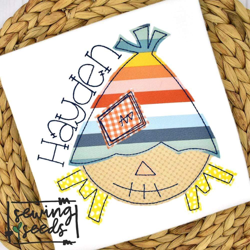 Fall Scarecrow Applique SS - Sewing Seeds