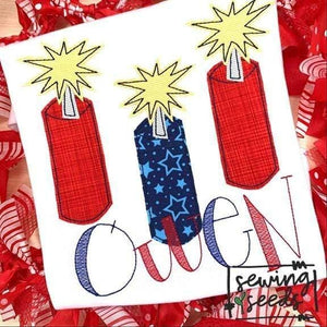 Firecracker Trio Applique SS - Sewing Seeds