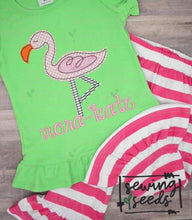 Load image into Gallery viewer, Flamingo Applique SS - Sewing Seeds