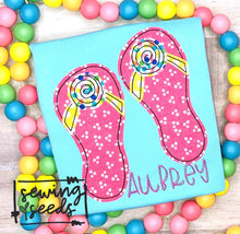 Load image into Gallery viewer, Flip Flops Applique SS - Sewing Seeds