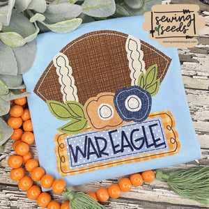 Football Floral Applique SS - Sewing Seeds