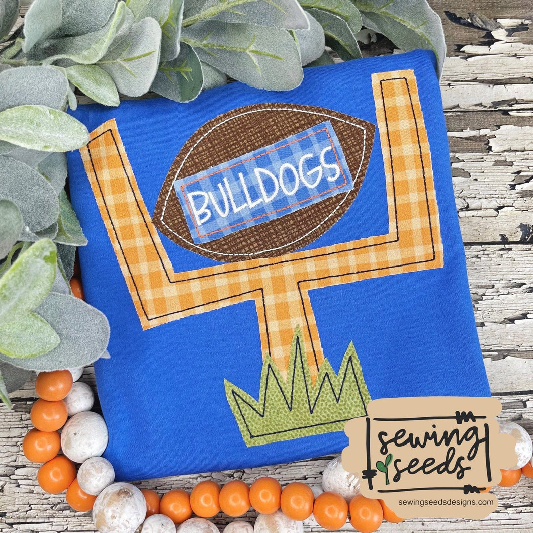 Football Goal Post Applique SS - Sewing Seeds