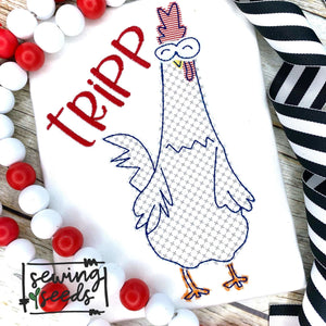 Funky Chicken Applique SS - Sewing Seeds