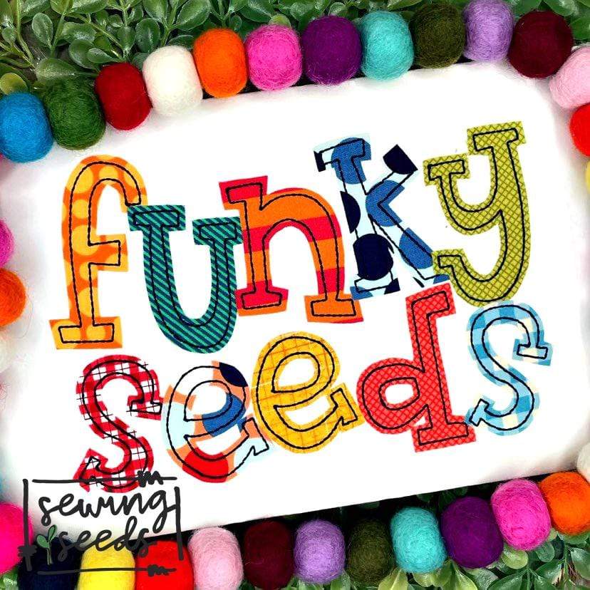 Funky Seeds Applique Font - Sewing Seeds