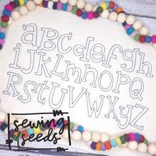 Load image into Gallery viewer, Funky Seeds Applique Font - Sewing Seeds
