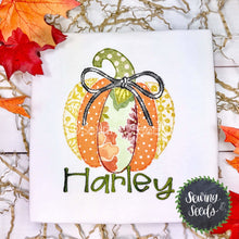 Load image into Gallery viewer, Funky Simple Pumpkin Pieces Applique SS - Sewing Seeds