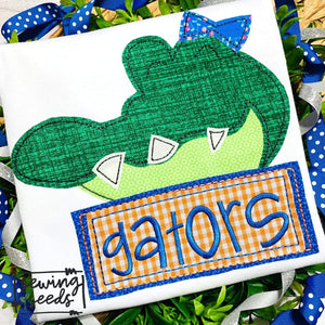 Gator GIRL Applique SS - Sewing Seeds