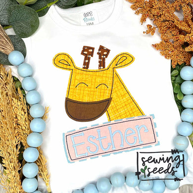 Giraffe Applique SS - Sewing Seeds