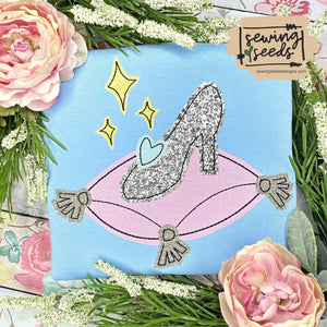 Glass Slipper Applique SS - Sewing Seeds