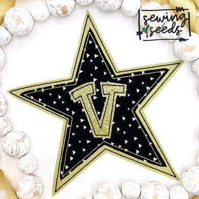 Gold Star Applique SS - Sewing Seeds