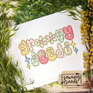 Groovy Seeds Appliqué Font - Sewing Seeds