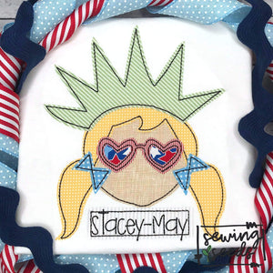 Lady Liberty Applique SS - Sewing Seeds
