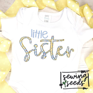 Little Sister Applique SS - Sewing Seeds