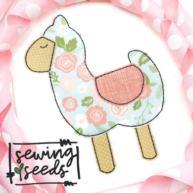 Llama Applique SS - Sewing Seeds