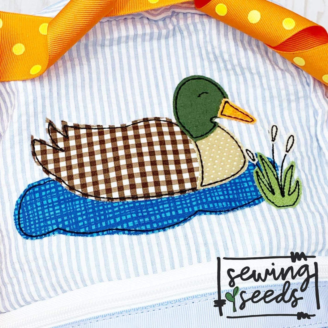 Mallard Duck Applique SS - Sewing Seeds