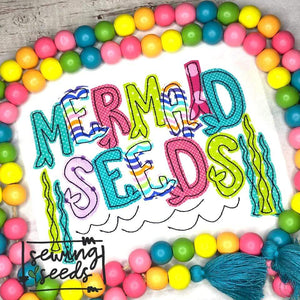 Mermaid Seeds Applique Font - Sewing Seeds