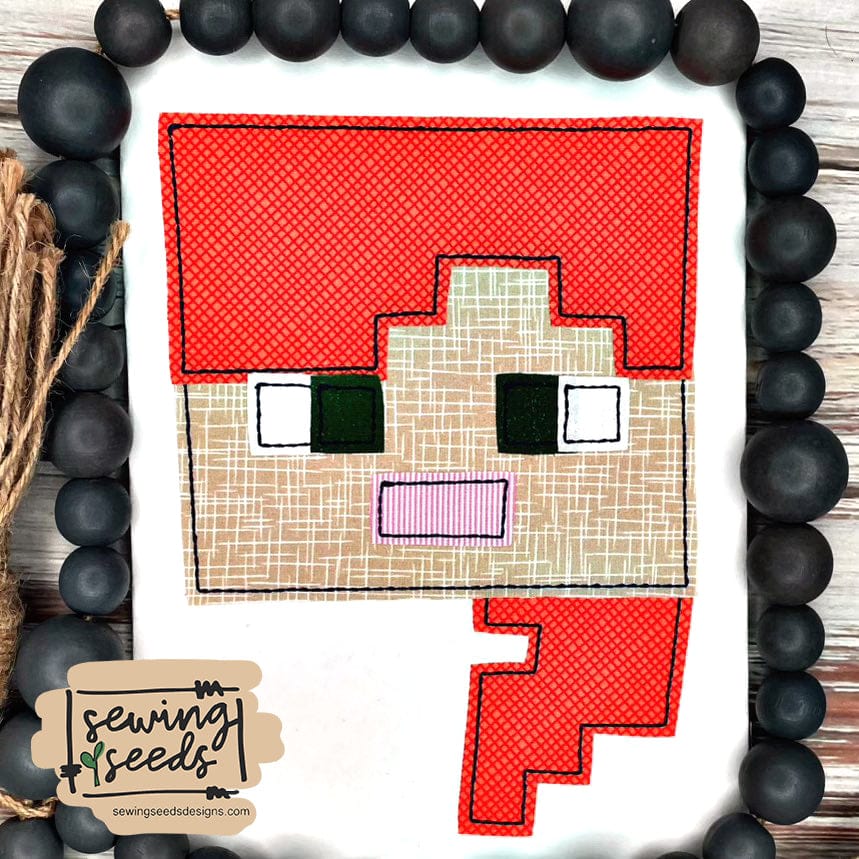 Minecraft Alex Applique SS - Sewing Seeds