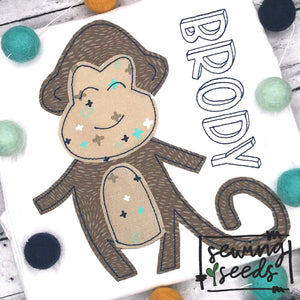 Monkey Applique SS - Sewing Seeds