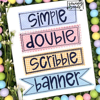 Name Tag Bundle (4 Styles) Applique SS - Sewing Seeds