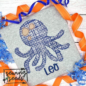 Octopus Applique SS - Sewing Seeds