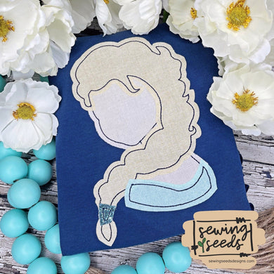 Princess Frozen Elsa Applique - Sewing Seeds