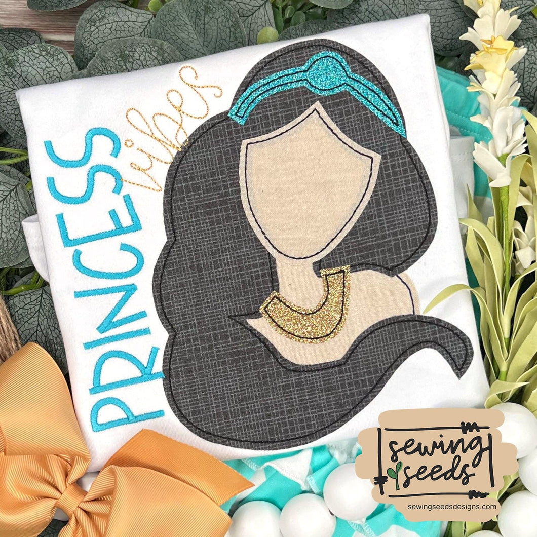 Princess Jasmine Applique - Sewing Seeds