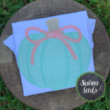 Load image into Gallery viewer, Pumpkin Pieces with Bow Applique SS - Sewing Seeds