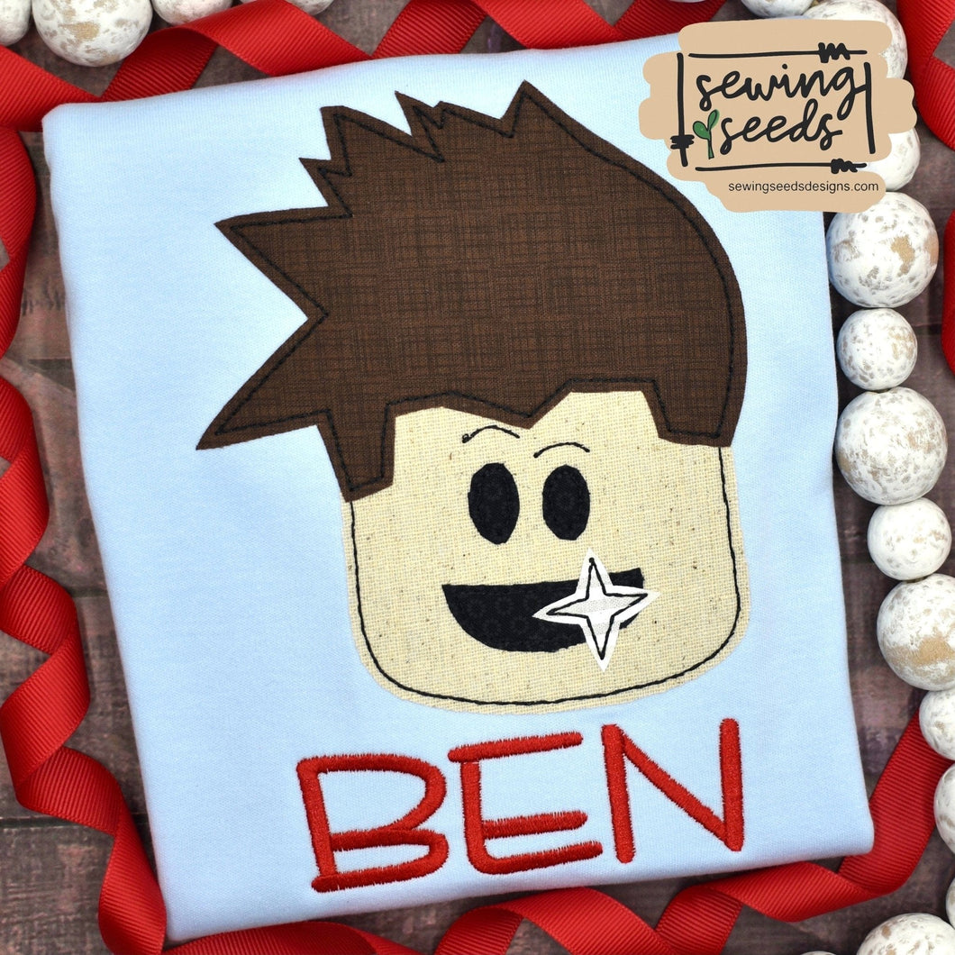 Roblox BOY Applique SS - Sewing Seeds