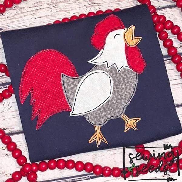 Rooster Applique SS - Sewing Seeds