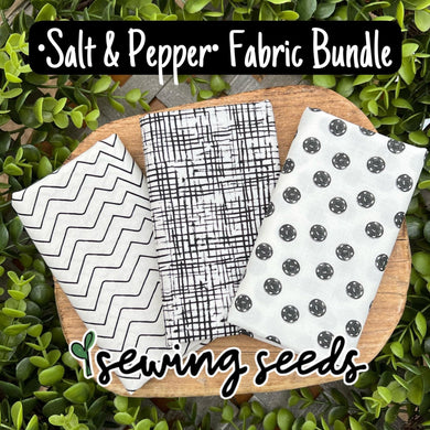 Salt & Pepper Fabric Bundle (1/4 yard cuts of each pattern) - Sewing Seeds