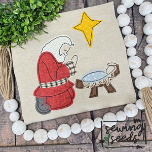 Santa and Baby Jesus Applique SS - Sewing Seeds