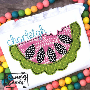 Scalloped Watermelon Applique SS - Sewing Seeds