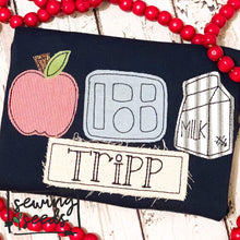 Load image into Gallery viewer, School Lunch Trio Applique SS - Sewing Seeds