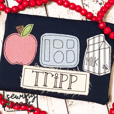 School Lunch Trio Applique SS - Sewing Seeds