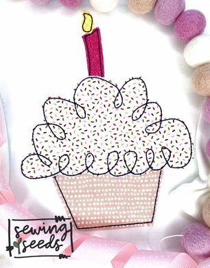 Scribble Cupcake Applique SS - Sewing Seeds
