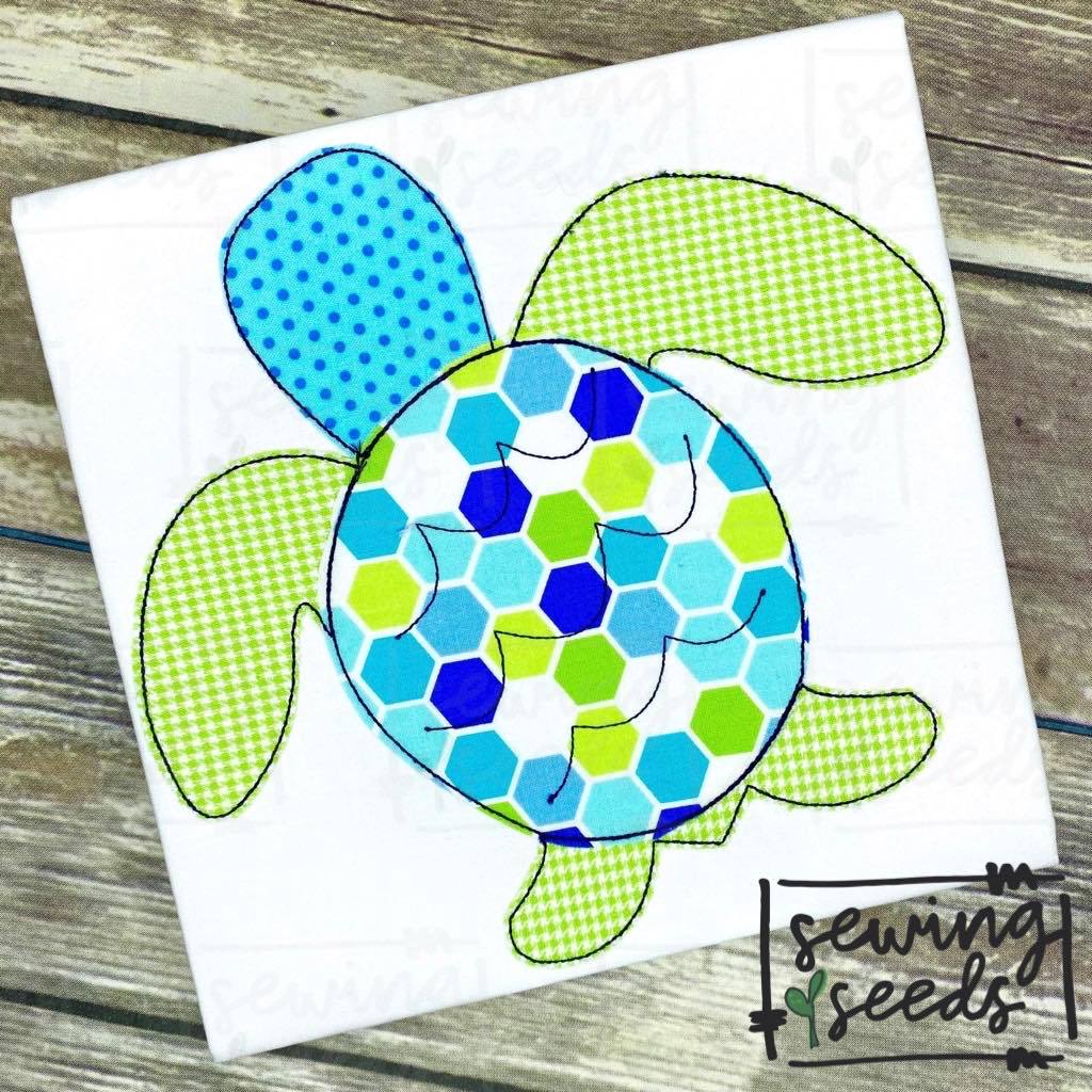 Sea Turtle Applique SS - Sewing Seeds