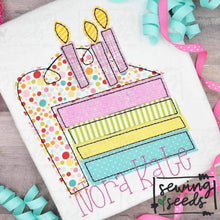 Load image into Gallery viewer, Simple Birthday Cake Slice Applique SS - Sewing Seeds