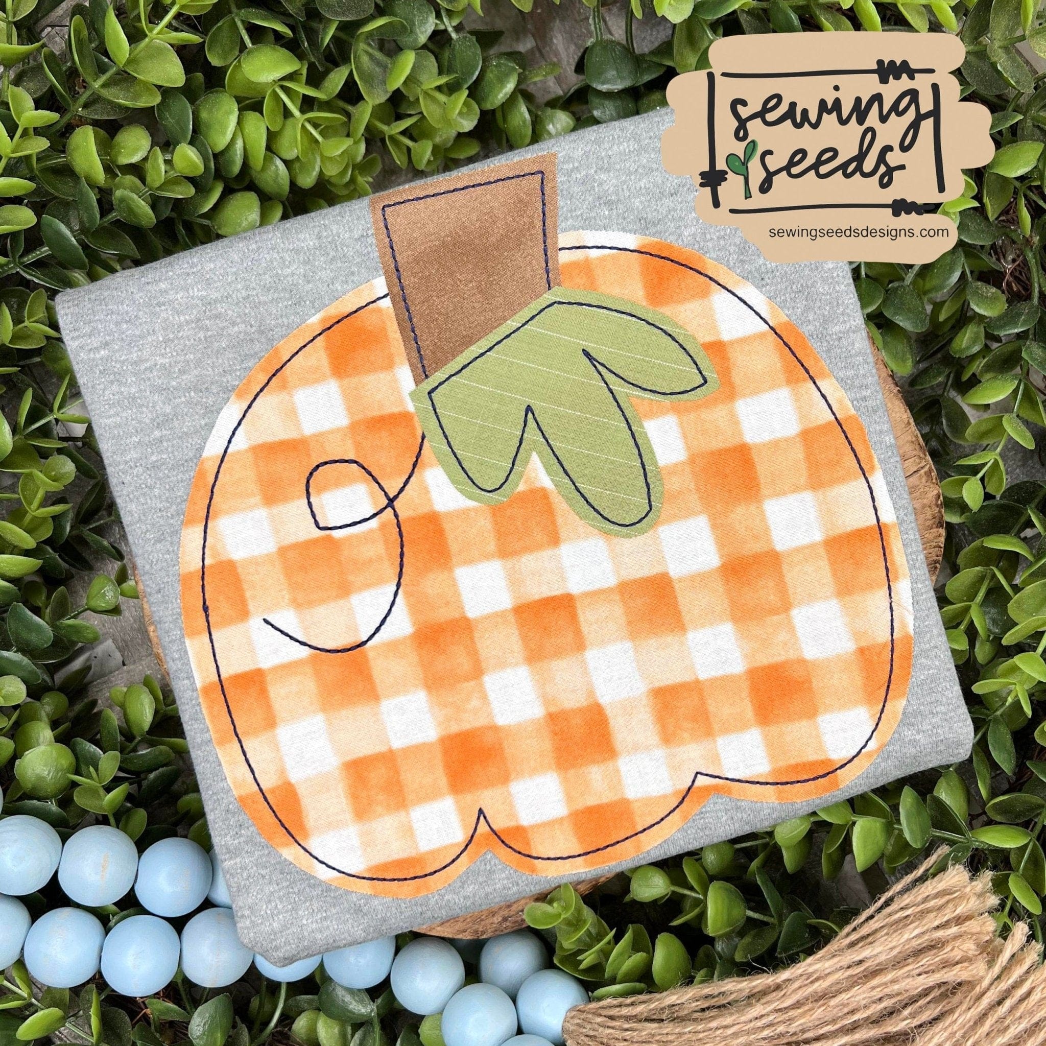 Fall Aplique Simple Pumpkin Applique Pattern Cute Simple Pumpkin Applique Design